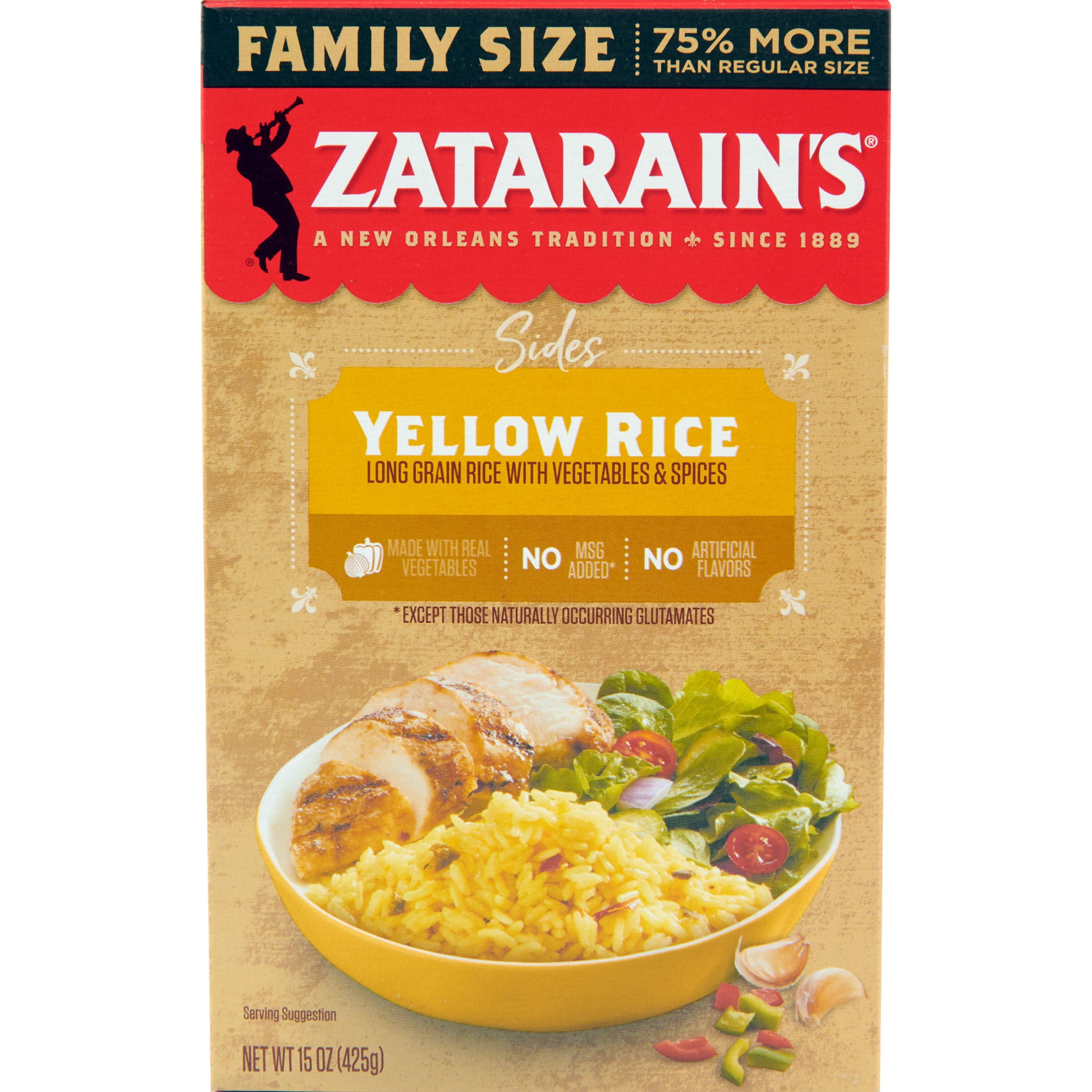 Zatarain's Gluten Free Yellow Rice, 15 oz Box