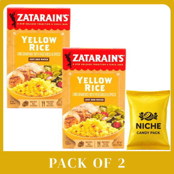 Zatarain's Yellow Rice Mix - 6.9oz-2 pack-with candy pack
