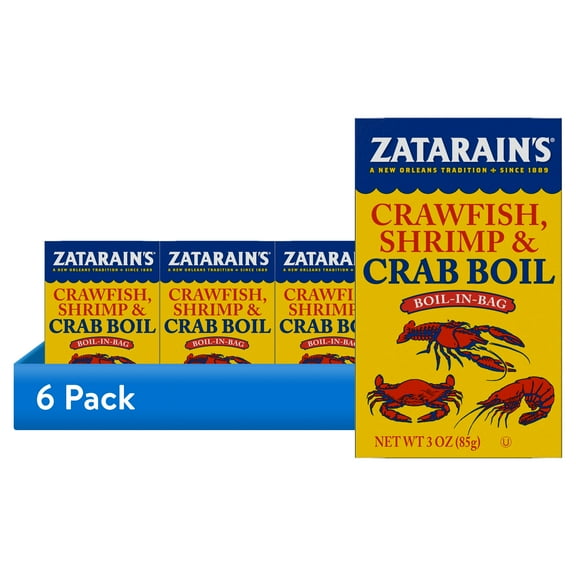 (6 pack) Zatarain's Crawfish, Shrimp & Crab Boil, 3.0 oz Box
