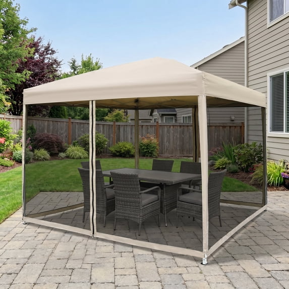 Zateety 10'X 10 'pop-up Ceiling with Mesh, Instant Screen Room, Adjustable Height, with Handbag, Suitable for Outdoor and Beach Use