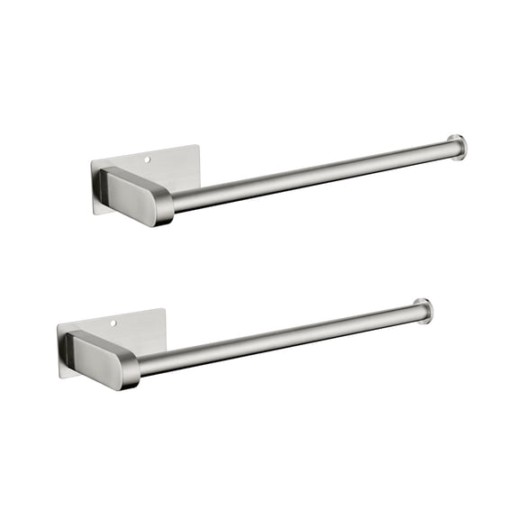 Zateety 2 Pack Paper Towel Holder Wall Mount, Self-Adhesive or Drilled Paper Towel Holder Under Cabinet. Suitable for Kitchen, Bathroom, Pantry
