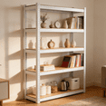 thumbnail image 1 of 5-Tier Adjustable Metal Shelving Unit, 29" W x 12" D x 59" H Heavy-Duty Storage Rack for Home, Garage, Pantry & Warehouse, White, 1 of 9