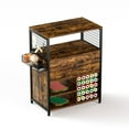thumbnail image 1 of Zateety Craft Organization and Storage Cabinet Compatible with Cricut Machines, Crafting Cabinet with Drawer & 25 Vinyl Roll Holder, Craft Table Desk Workstation for Craft Room Home.Rustic Brown., 1 of 12