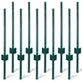 Zateety Fence Posts 5Feet 10Pack, Heavy Duty Metal Fence Post with U