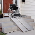thumbnail image 1 of Zateety Wheelchair Ramp 4 ft, Folding Aluminum Threshold Ramp with Non-Slip Surface and Transition Plates, 600 lbs Capacity Handicap Ramp for Home Doorway Steps, 1 of 7