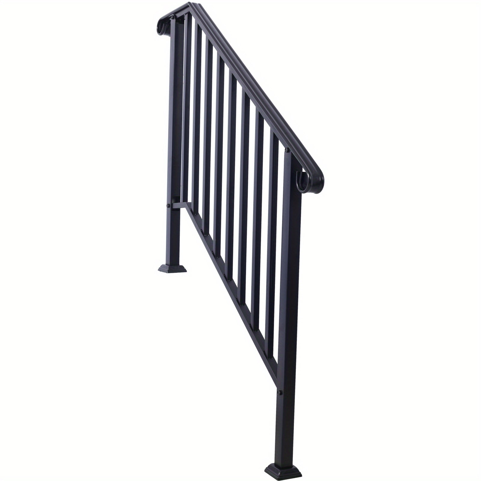 Zateety Handrails for Outdoor Steps, Fit 3 or 4 Steps Outdoor Stair ...