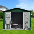 thumbnail image 1 of Zateety  Metal garden sheds 10ft×8ft outdoor storage sheds Green + White, 1 of 5