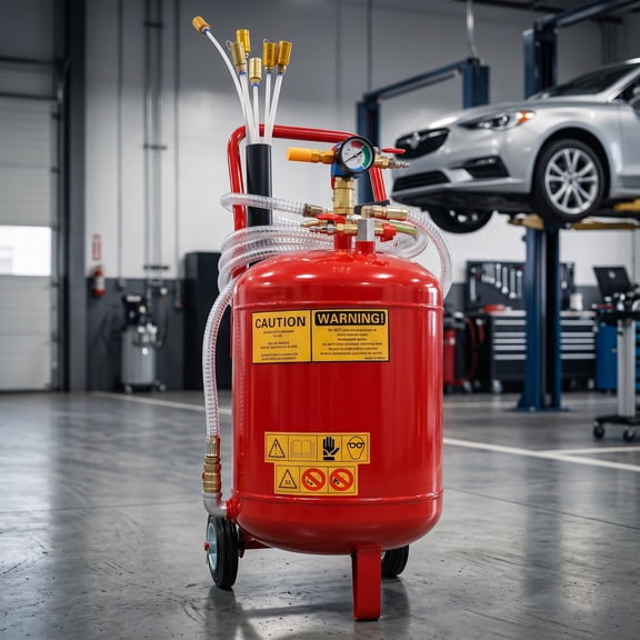 Zateety Oil Extractor Fluid Evacuator Portable Pneumatic Integrated Level Gauge 24 L Capacity