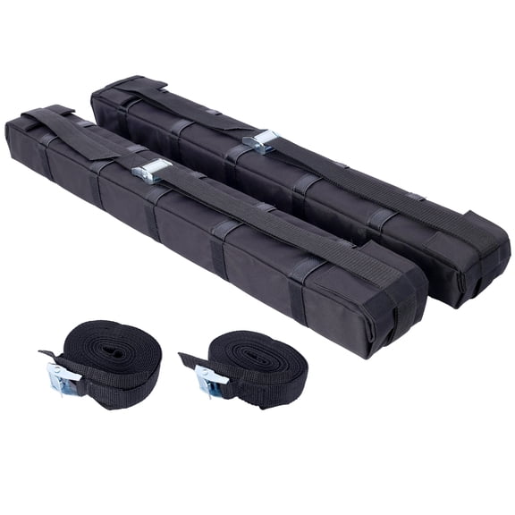 Zateety 2Pcs Soft Roof Rack Pads, Kayak Roof Rack Carrier Universal Car Top with Tie Down Straps for Surfboard SUP Canoe – 33" EVA Foam Pads, Storage Bag