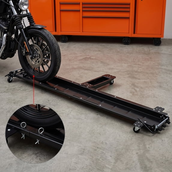 Zateety Widow Cruiser-Dolly Steel Motorcycle Dolly Black Motorcycle Dolly.