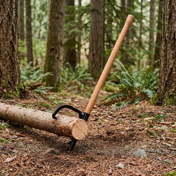 Zateety log peavy 49" wood loging tool ,log roller tool loging cant hook wooden handle