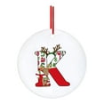 thumbnail image 1 of Zatoumnr 26 Letter Fawn Ornaments for Christmas Tree, Red Alphabet Xmas Tree Decorations, Home Holiday Accents (7*7cm) Christmas Gifts for Women Men Family Christams Holiday Supplies, 1 of 4