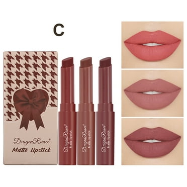 Zatoumnr 3pcs Lipstick Pen Plumping Lip Color Non-Stickied Lip Makeup Mellowed Lipstick Hydrating And Nourishing Tinted Lip Balm Lightweight Lip Tint Stain for Women and Girls