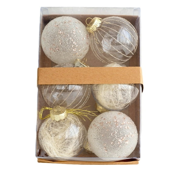 Zatoumnr 8cm Christmas Ball Decoration Set Shatterproof Hanging Tree Ornament Set Festive Christmas Tree Ornaments Christmas Gifts for Women Men Family Christams Holiday Supplies