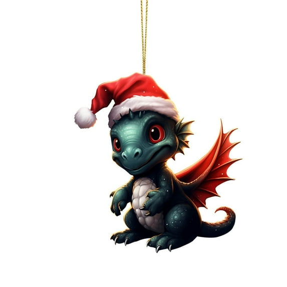 Zatoumnr Christmas Dragon Baby Acrylic Hanging Ornament, Unique Christmas Tree Hanging Pendant Christmas Hanging Ornament Party Holiday Supplies