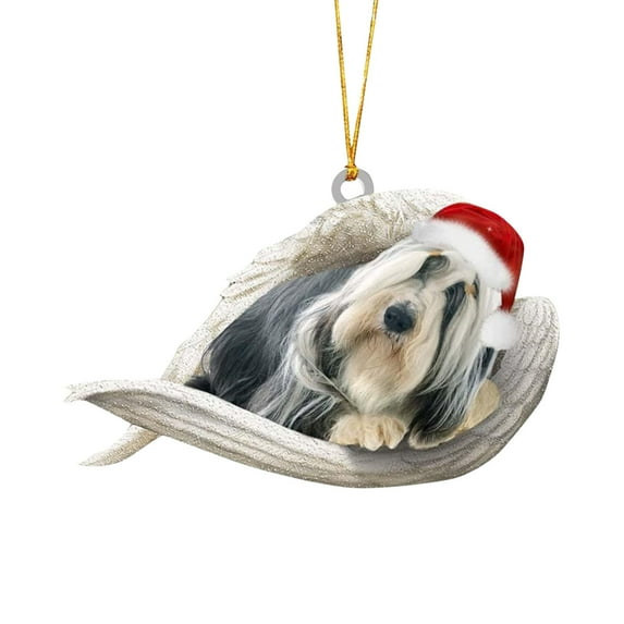 Zatoumnr Christmas Hanging Ornaments Puppy Angel Funny Christmas Tree Decorations, Suitable For Dogs - Gifts For Dog Lovers - Christmas Decorations - Lovely Stockings Dog Christmas Tree