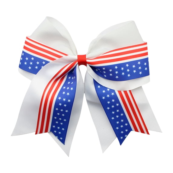 Zatoumnr Girls American Flag Hair Bow Hair Clips Independence Day Hair Scrunchies Patriotic Fashion Holiday Independence Day Hair Accessories Hairpins Barrette for Girls Hair Bows Hairgrips