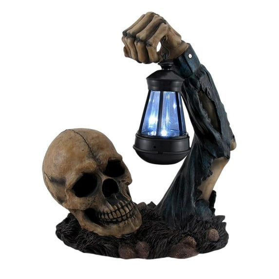 Zatoumnr Ground Breaking Skeleton with Lantern Halloween Skeleton Decor Groundbreaker Skull Lights for Outdoor Decor, Funny Skull Garden Decorations