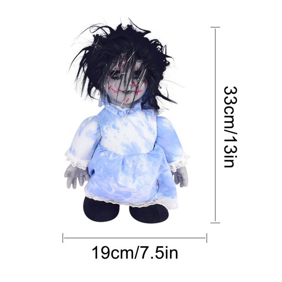 Zatoumnr Halloween Horror Walking Ghost Doll Party Voice Sensitive Luminous Sounding Prop Fall Holiday Party Supplies Decor