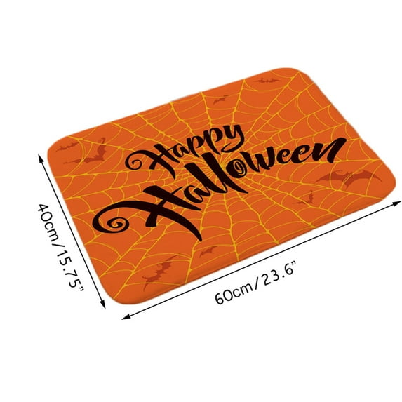Zatoumnr Halloween Letters Home Door Mat Absorbent Mat Living Room Kitchen Floor Mat Fall Home Holiday Decor Party Supplies
