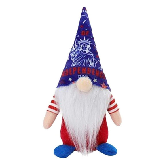 Zatoumnr Independence Day Decorations Long Hat Gnome Decor Patriotic Gnome Plush President Election Decorations, Fourth Of July Patriotic Decor Faceless Doll Gnomes Memorial Day Home Decor
