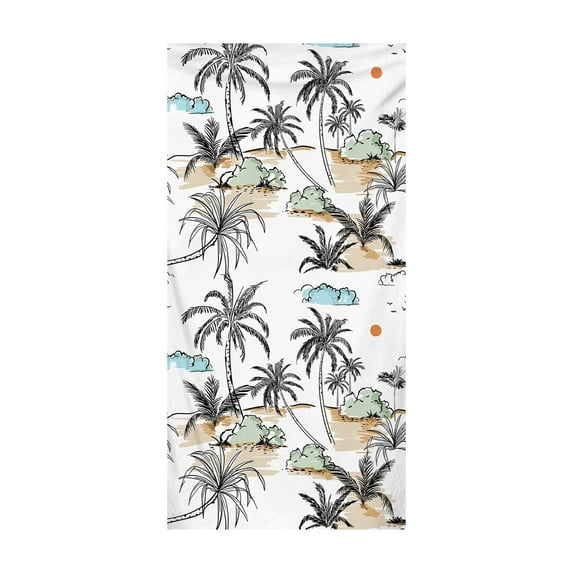 Zatoumnr Microfiber Quick Dry Bath Towel, 28"x55.1", Single-Sided Print, Double-Sided Fleece, Perfect for Beach and Swimming Activities