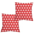 thumbnail image 1 of Zatoumnr Set of 2 Linen Christmas Tree Pattern Pillow Covers, 18x18 Inch, Red Throw Pillows for Winter Decor Christmas Decorations Indoor Outdoor Christmas Gifts for Women Men Family, 1 of 6