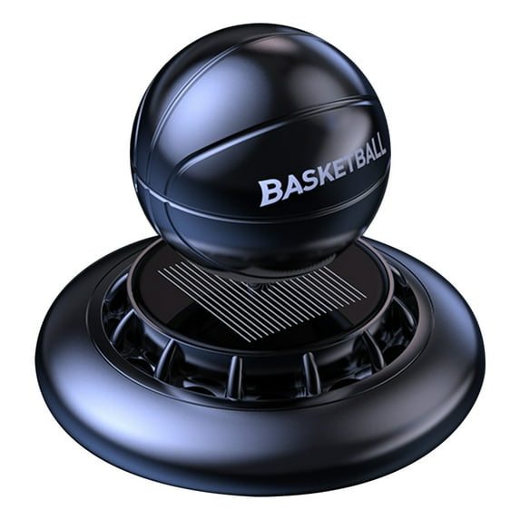 Zatoumnr Solar Car Perfume Long Lasting Rotating Basketball Car Console Centerpiece Solar-Powered Car Aroma Decor