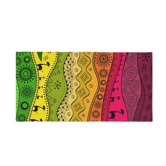 Zatoumnr Super Lightweight Microfiber Beach Towel, 29x59 Inch, Colorful Bath Towel, Sandproof Blanket, Ideal for Travel and Swimming