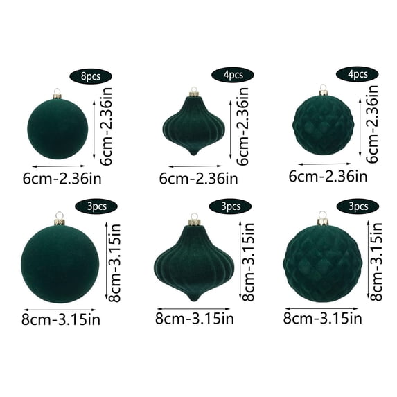 Zatoumnr Velvet Christmas Balls Set of 25, Flocked Christmas Tree Ornaments Assortment, Perfect for Holiday Decor Christmas Gifts for Women Men Family Christams Holiday Supplies