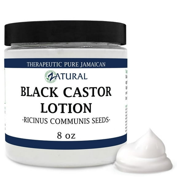 Zatural Black Castor Oil Lotion - Jamaican Black Castor Oil Moisturizer, 8 oz