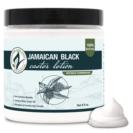 Zatural Black Castor Oil Lotion - Jamaican Black Castor Oil Moisturizer, 8 oz