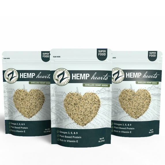 Hemp Hearts - 100% Pure Hemp Hearts - Raw Shelled Hemp Seeds (3 Pounds)