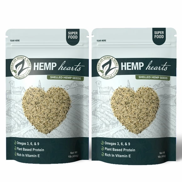 Zatural Organically Grown Hemp Hearts Pure Hulled Hemp Seeds Raw Plant Based Proteins & Vegan Omegas (2 pounds)