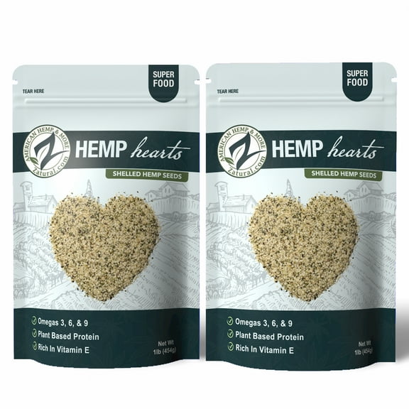 Zatural Organically Grown Hemp Hearts Pure Hulled Hemp Seeds Raw Plant Based Proteins & Vegan Omegas (2 pounds)