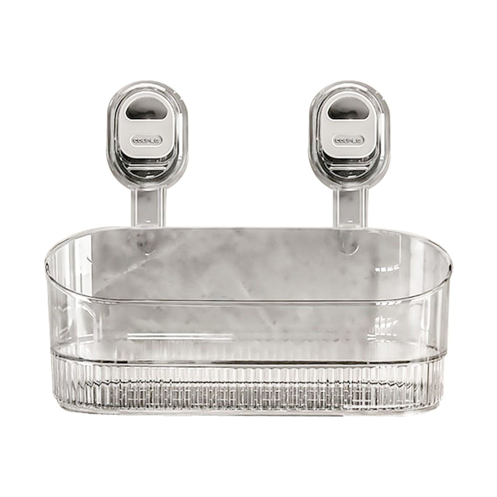 Zauma No Drill Bathroom Suction Storage Box Corrugated Suction Cup ...