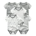 thumbnail image 1 of Zavbaby Baby Boy Girl Cotton Short Sleeve Bodysuits,5-Pack,Sizes 0-12M, 1 of 11