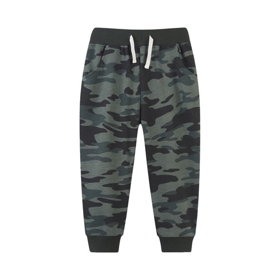 Zaveiop 5-6T Kids Fall Winter Sweatpants for Boys Fashion Casual Elastic Waist Drawstring Workout Long Pants 5t 6t 7t 8t Little Boys Loose Comfy Active Pants with Pockets (Dark Green,6-7 Years)