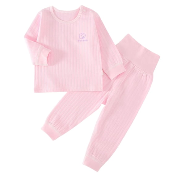 Zaveiop Newborn Infant Toddler Boys Girls 2 Piece Sleepers Cartoon Print Long Sleeve Top and Pants Soft Outfit Size 6-9 Months