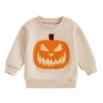 thumbnail image 1 of Zaveiop Toddler Baby Girl Boy Halloween Outfit Pumpkin Embroidery Knit Sweater Sweatshirt Top Fall Winter Clothes Size 18-24 Months, 1 of 9