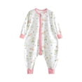 thumbnail image 1 of Zaveiop Toddler Baby Sleep Sack with Legs Cotton Wearable Blanket 2-Way Zipper Infant Boy Girl Sleeping Bag (3-4 Years, Light Pink), 1 of 4