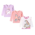 thumbnail image 1 of Zaveiop Toddler Girl Long Sleeve T-Shirts Kids Cotton Fall Top Soft Cotton Casual T-Shirt 3Pack Size (Pink,2 Years), 1 of 9