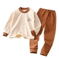 thumbnail image 1 of Zaveiop Unisex Toddler Baby Boy Girl Clothes Winter Long Sleeve Pullover and Pants 2Pcs Fall Outfits Set Size 6-12 Months, 1 of 4