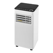 Zaverox 10000 BTU ASHRAE Portable AC, 3-in-1 Cooling Unit with LED Touch Panel & 24h Timer, Dehumidifier Fan for Home Office, White