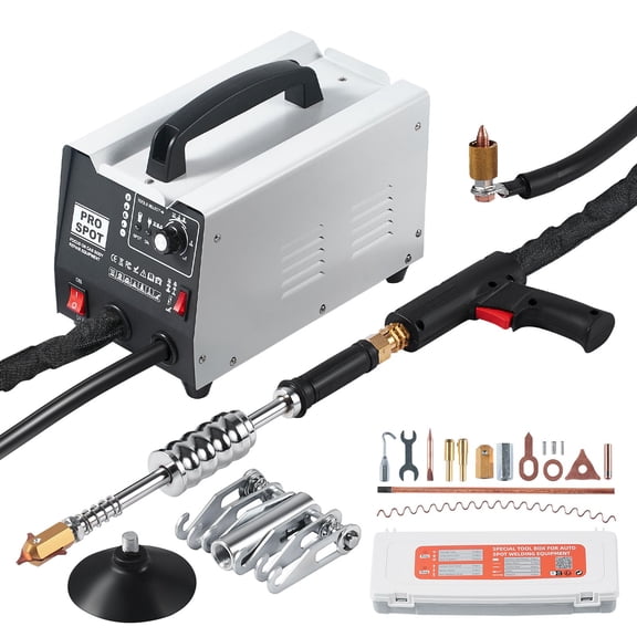 Zaverox 110V 1.8KW Adjustable Power Spot Stud Welder Dent Puller Kit 7 Welding Modes Auto Manual Operation for Car Truck Dent Removal
