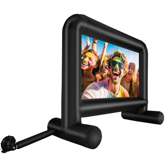 Zaverox 16 FT Outdoor Inflatable Projector Screen, Oxford Fabric Blow Up Movie Screen with Blower and Carrying Bag, Front Rear Projection Screen for Outdoor Party