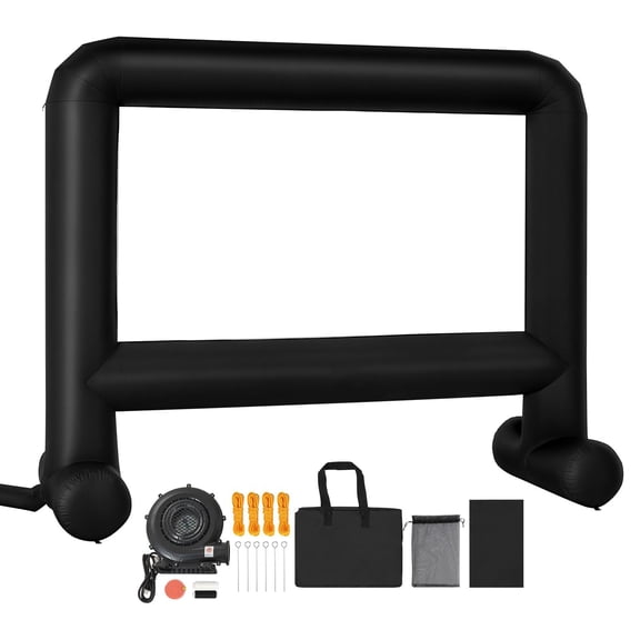 Zaverox 16FT 16:9 Inflatable Movie Screen, Lightweight Portable Blow Up Projection Screen with Storage Bag for Outdoor Backyard and Home Theater