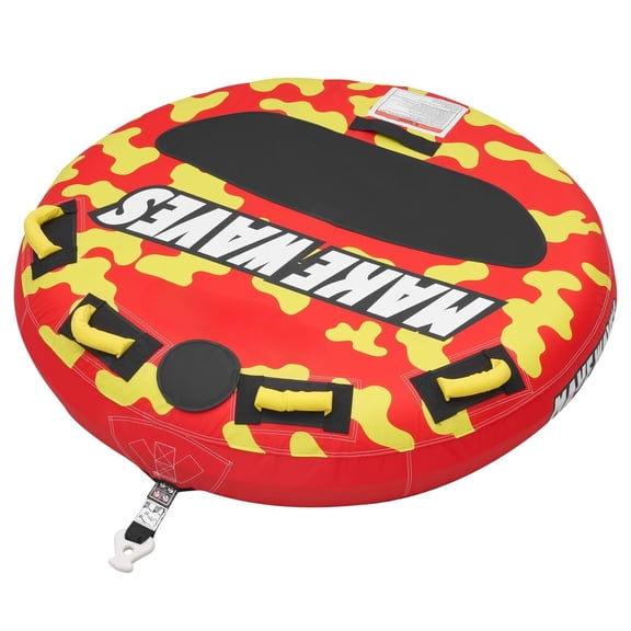 Zaverox 2-Rider Inflatable Towable Tube for Boating, 340lbs Capacity, with Anti-Slip Pad & Full Nylon Cover