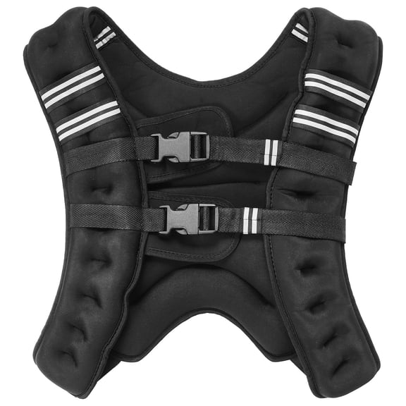 Zaverox 20 lb Weighted Vest for Workout, Reflective Striped Adjustable Vest for Running Jogging Strength Training and Weight Loss for Men and Women