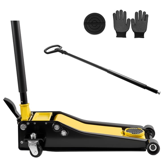 Zaverox 3 Ton Low Profile Floor Jack, Dual Piston Quick Lift Hydraulic Jack with SUV Adapter, 2.95-19.7 Inch Lifting Range